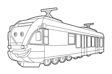Coloriage Train 13 – 10doigts.fr